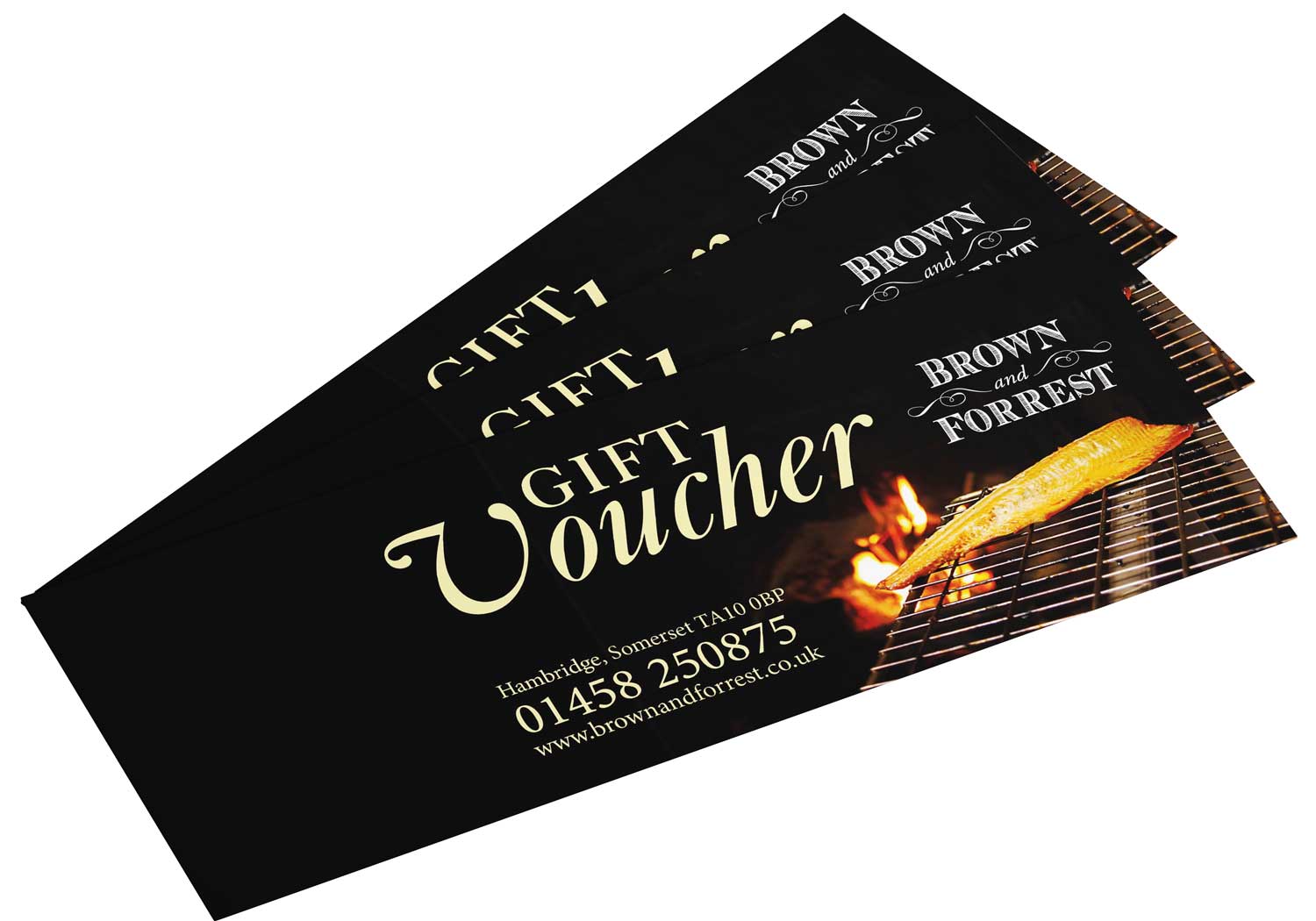 Brown and Forrest Gift Vouchers for smoked meats, fish & cheese