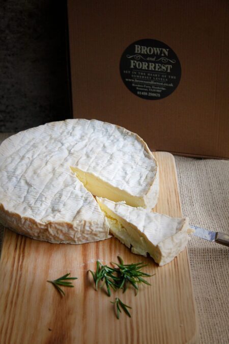 Whole smoked Brie from the Somerset Smokery